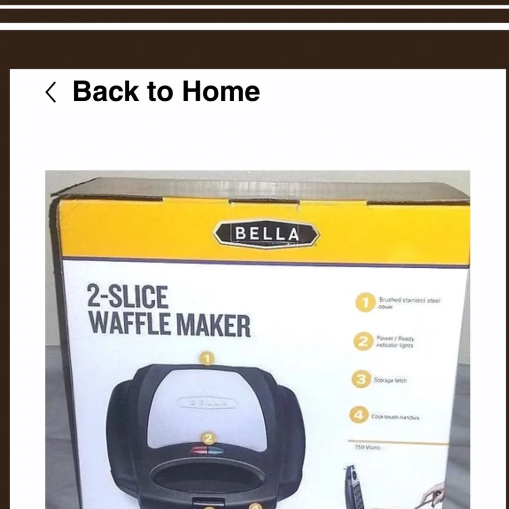 Bella slice waffle maker